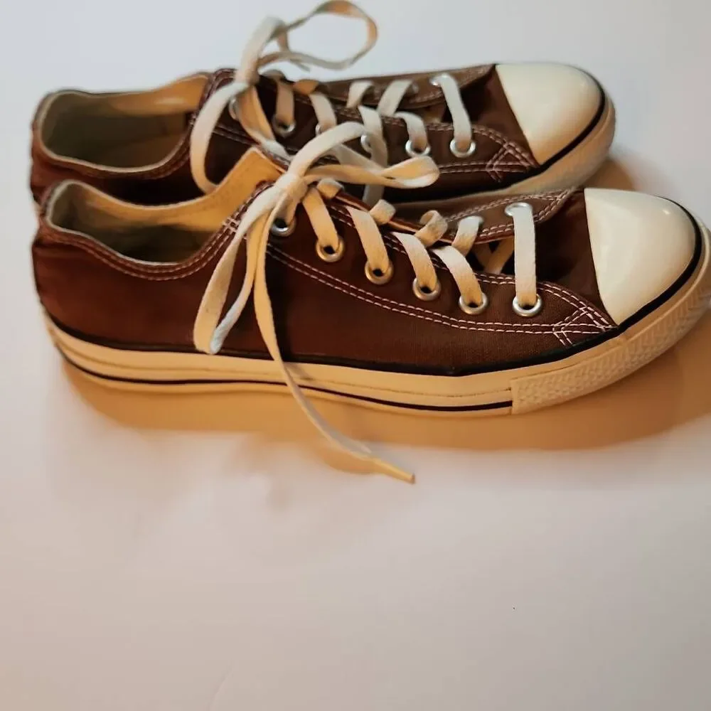 Converse Chuck Taylor All Star Low Top Brown Size Mens 6 Women's 8 Vintage